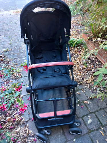Black single folding - black, pushchair